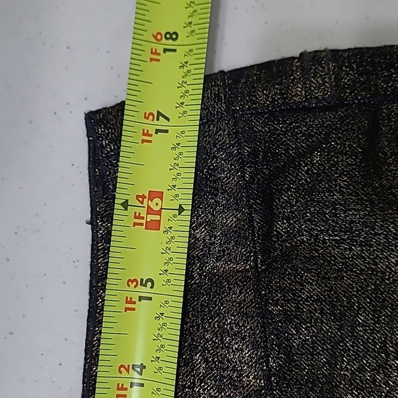 Skye's the Limit Shimmering Gold Jeans size 12 - Picture 6 of 8